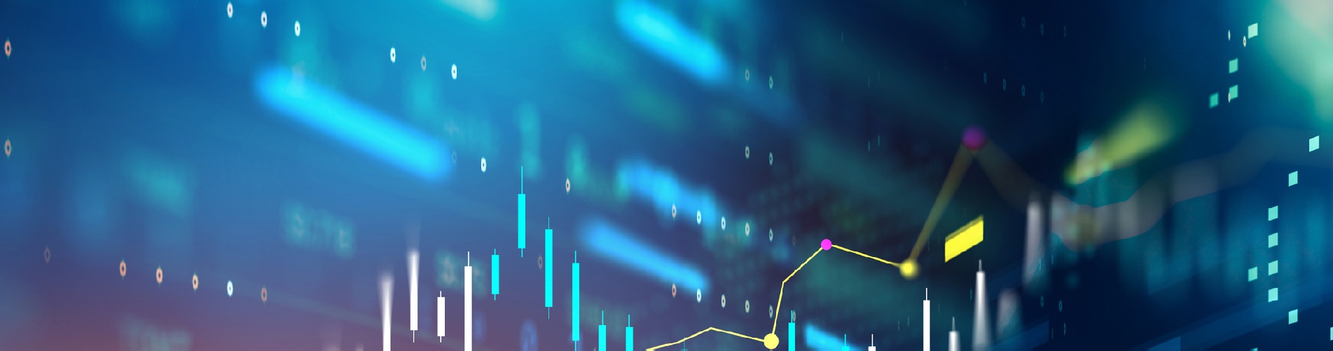 Gráfico em altos e baixos em fundo azul