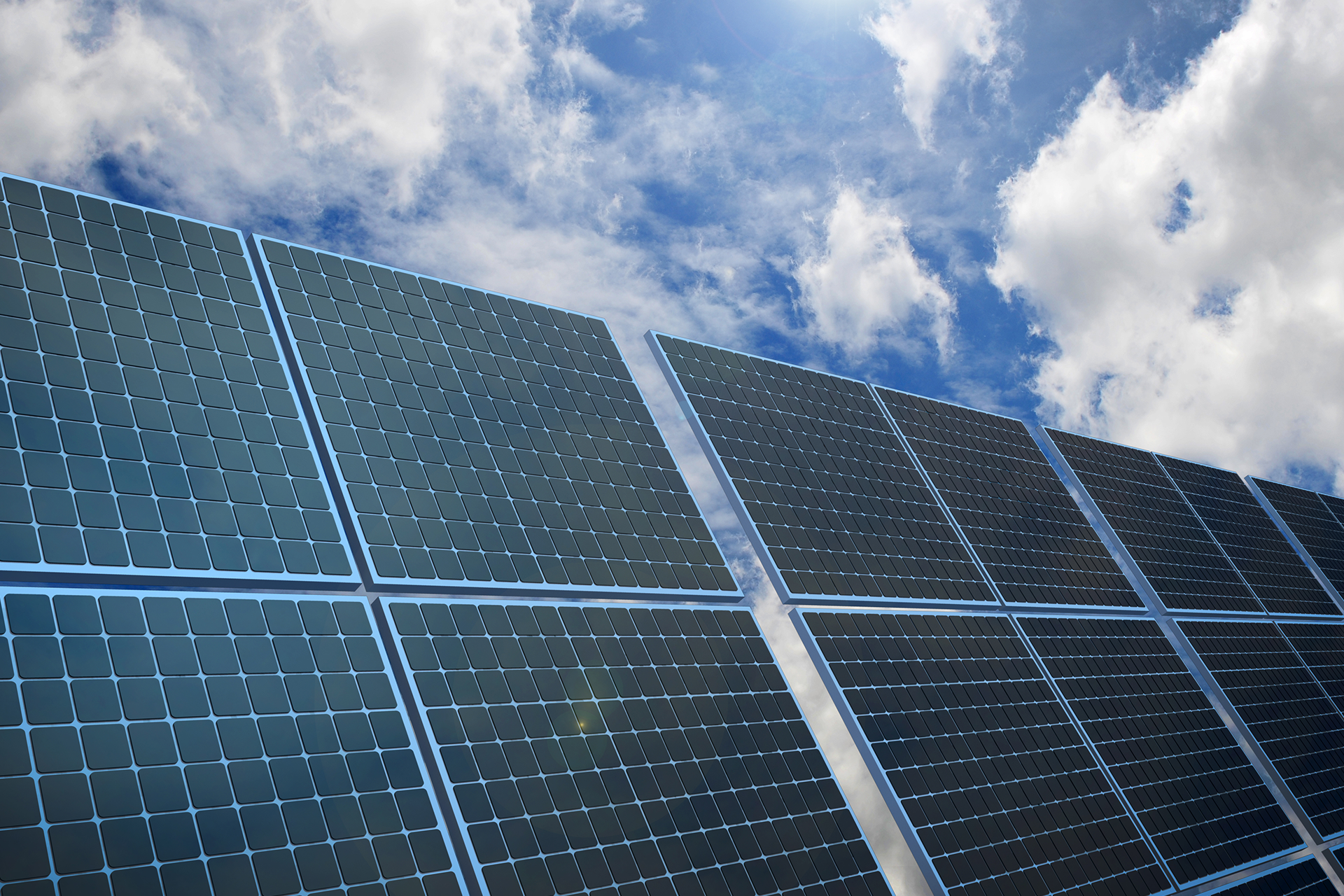 Painéis solares produzem energia