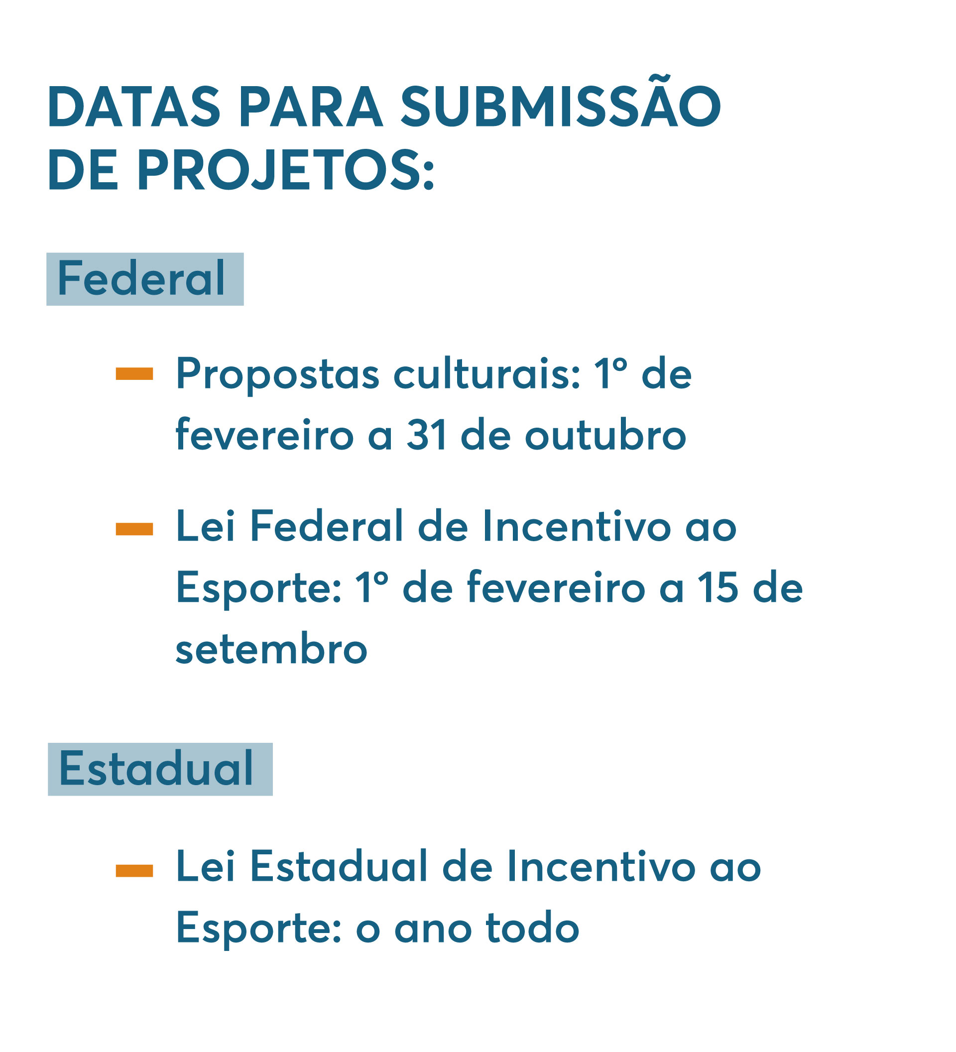 arte sobre datas para projetos